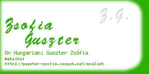 zsofia guszter business card